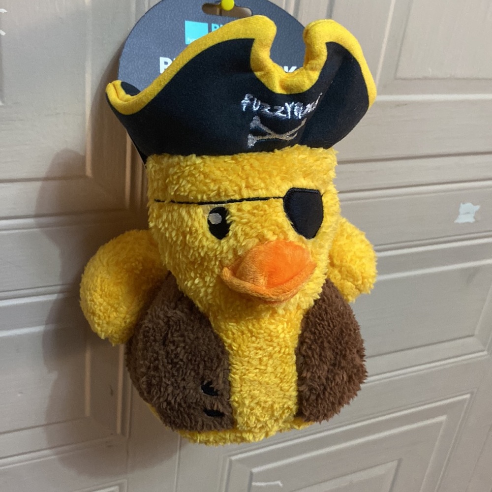 - Plush Dog Toy Pirate Duck Squeak When Squeezed  Machine Washable. - Picture 2 of 4